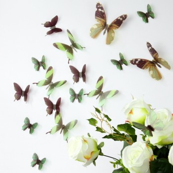 3D Élethű pillangó csomag - Zöld