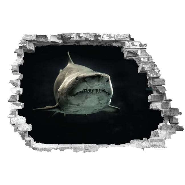 Cápa - 3D hatású matrica