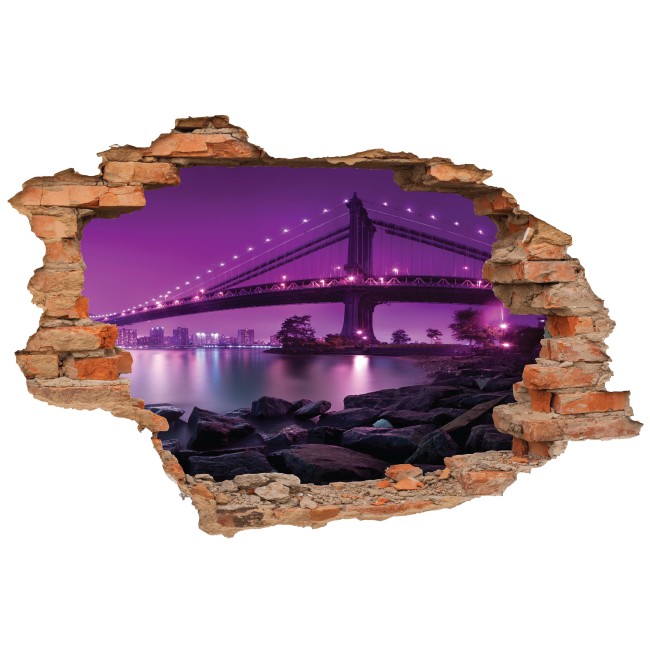 Bíbor híd - 3D hatású matrica