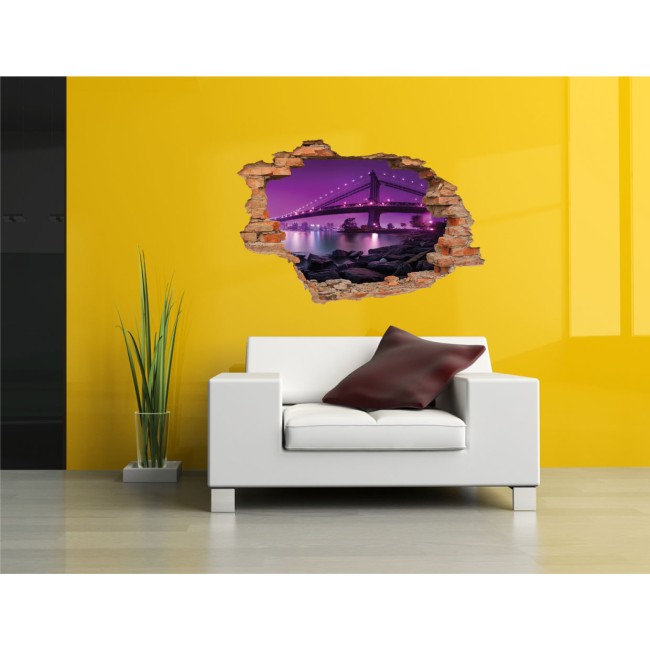 Bíbor híd - 3D hatású matrica