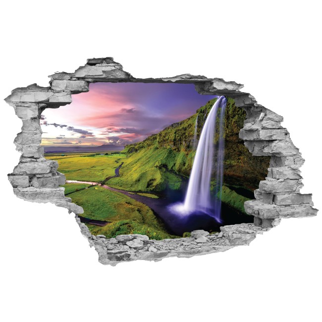 Hegyi vízesés - 3D hatású matrica