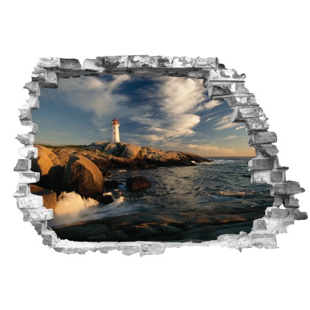 Peggy's Cove világítótorony - 3D hatású matrica