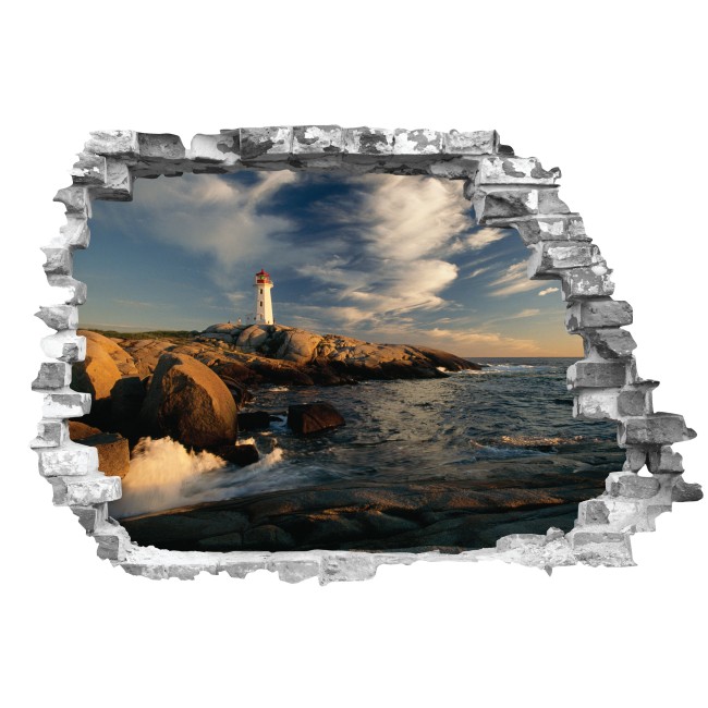 Peggy's Cove világítótorony - 3D hatású matrica