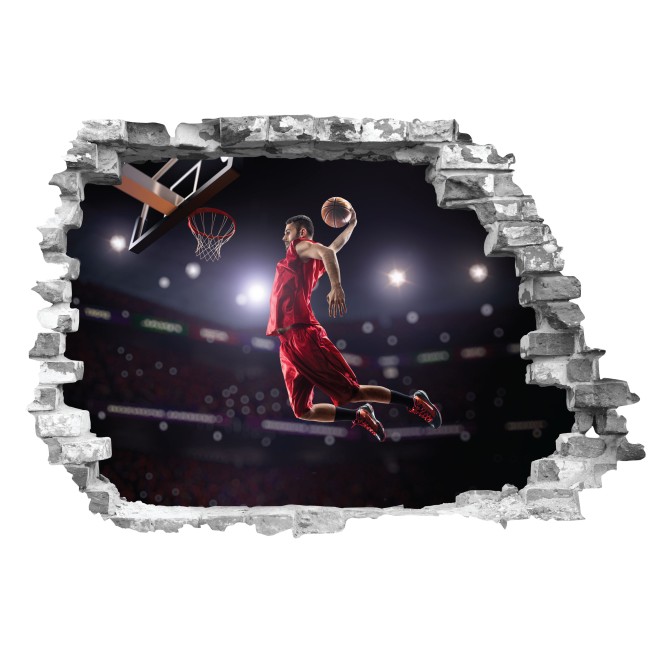 Kosárlabda - 3D hatású matrica