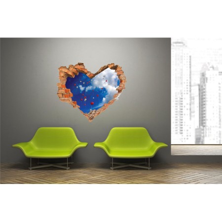 Szív alakú lufik - 3D hatású matrica