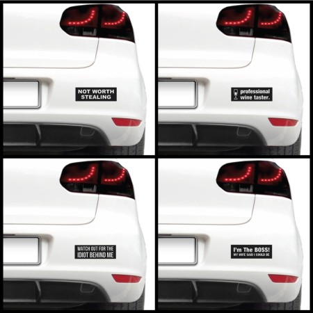 Autós matrica - Vicces szövegek (csomag)