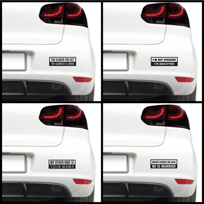 Autós matrica - Vicces offenzív szövegek (csomag)