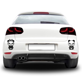 Autós matrica - Dühös pandák