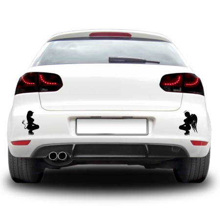 Autós matrica - Ördög vs. Angyal