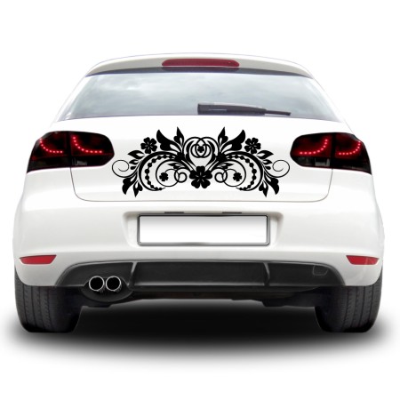 Autós matrica - Szimmetrikus virág