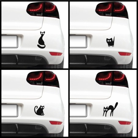 Autós matrica - Ijedt cicák (csomag)