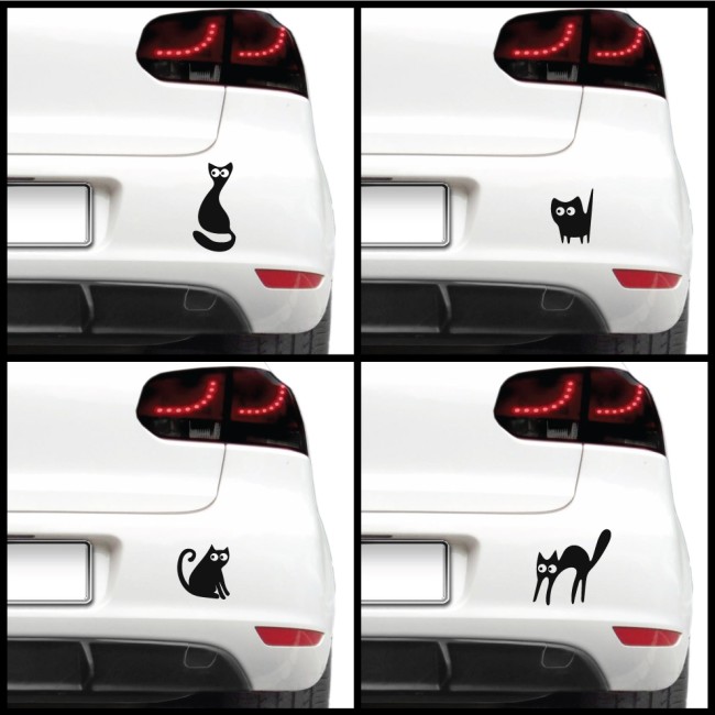 Autós matrica - Ijedt cicák (csomag)