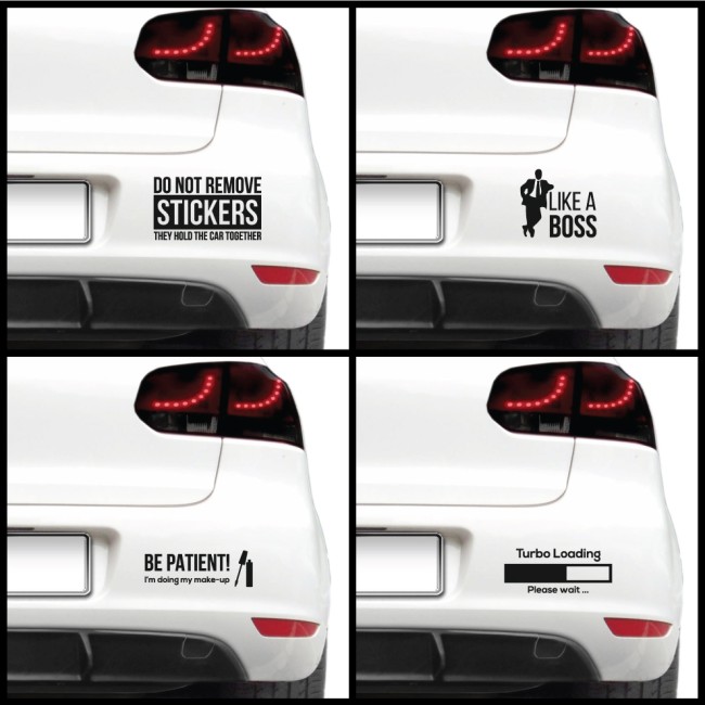 Autós matrica - Poénos szövegek (csomag)