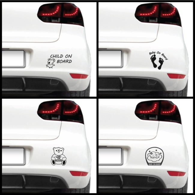 Autós matrica - Baby on board (csomag)