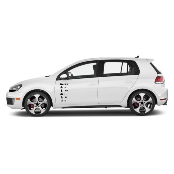 Autós matrica - Fekete lista