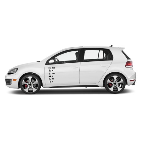 Autós matrica - Fekete lista