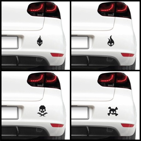 Autós matrica - Koponyák 2 (csomag)