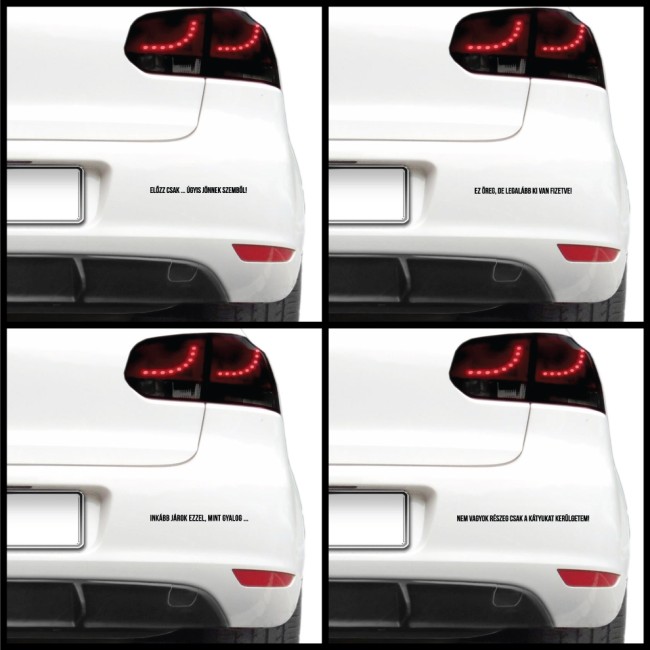 Autós matrica - Beszólások (csomag)