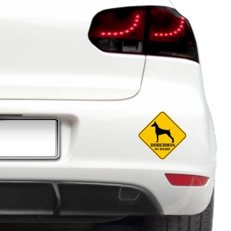 Autós matrica - Doberman