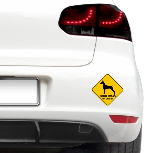 Autós matrica - Doberman