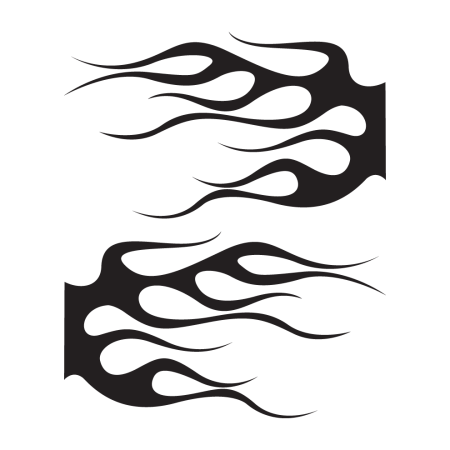 Autós matrica - Széles lángnyelv