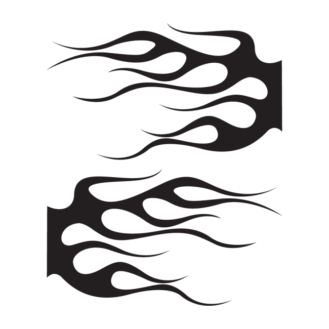 Autós matrica - Széles lángnyelv