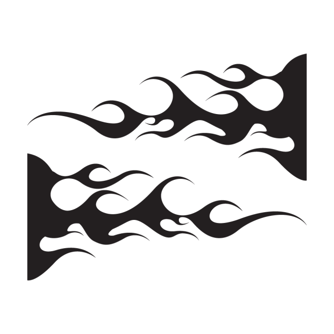 Autós matrica - Lángok