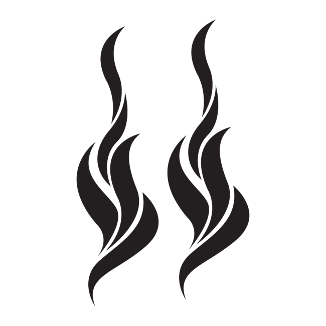 Autós matrica - Szálló lángok