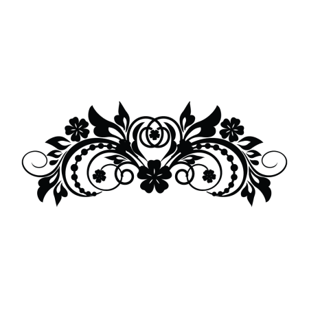 Autós matrica - Szimmetrikus virág