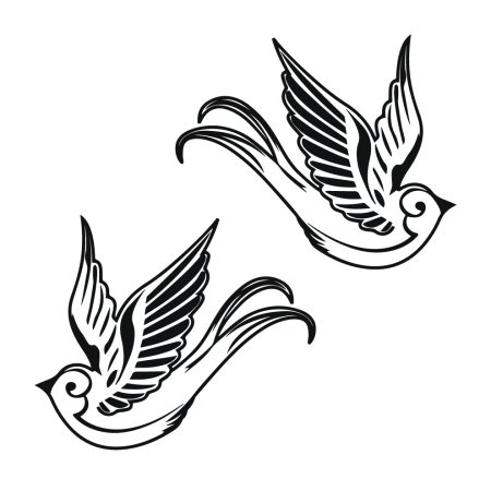 Autós matrica - Fecskepár (csomag)