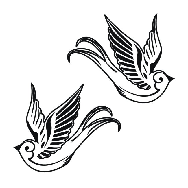 Autós matrica - Fecskepár (csomag)