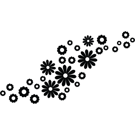 Autós matrica - Pörgő virágok