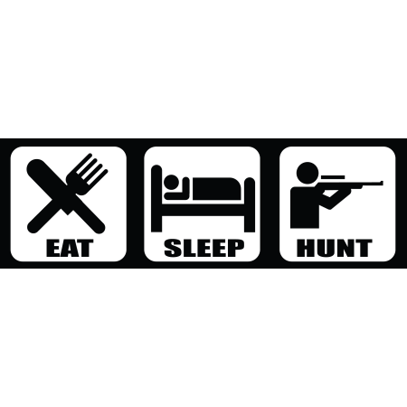 Autós matrica - Eat, sleep, hunt