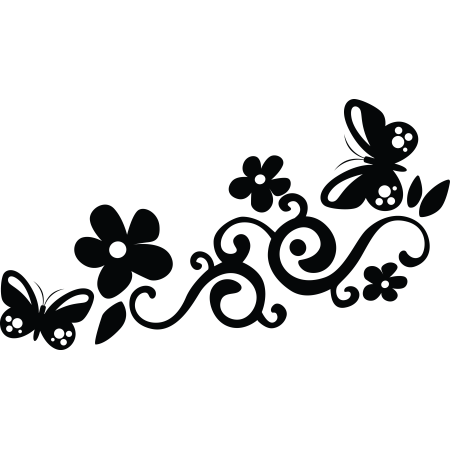 Autós matrica - Pici virágok