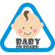 Baby on board - Kisfiú (színes)