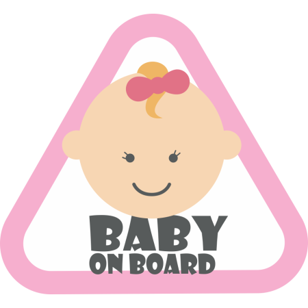 Baby on board - Kislány (színes)