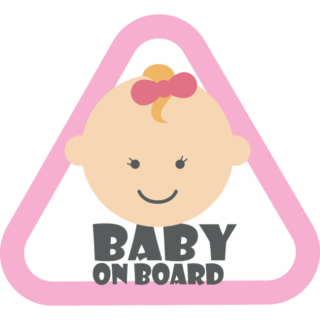 Baby on board - Kislány (színes)