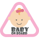 Baby on board - Kislány (színes)