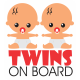 Baby on board - Twins on board - Ikrek