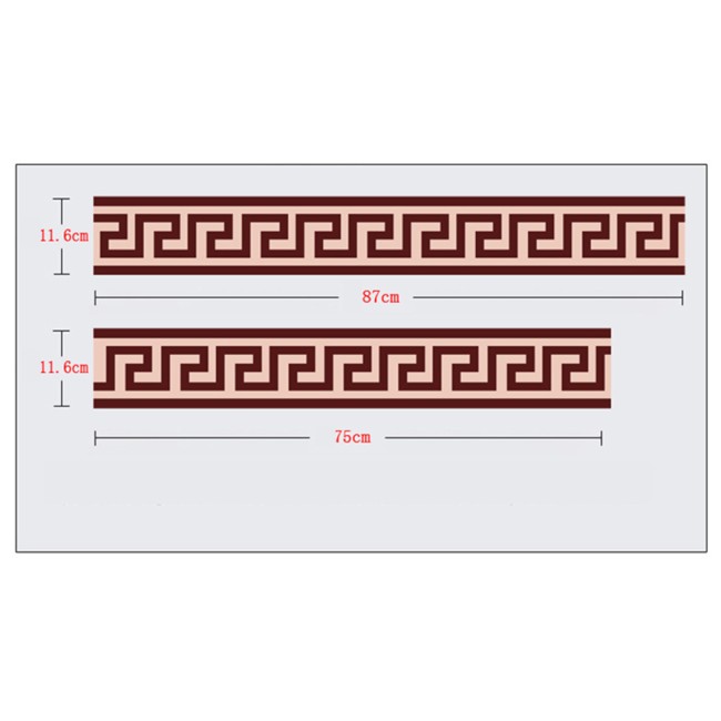 Görög motívum - Bordó - Bordűr matrica