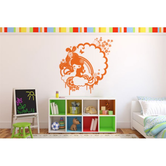 Cica és a kislány - Falmatrica / Faltetoválás