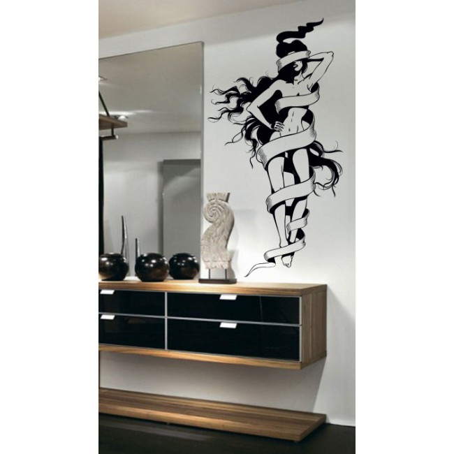 Meztelen nő - Falmatrica / Faltetoválás