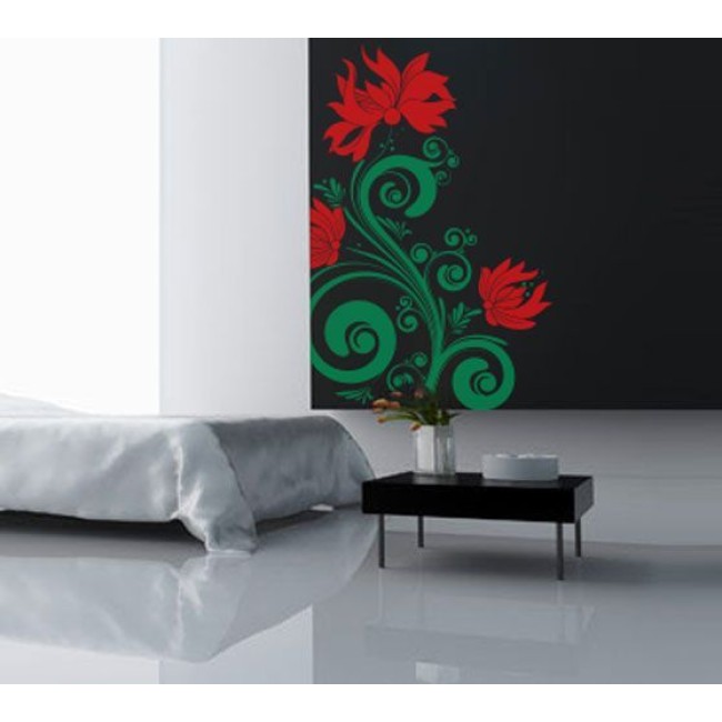 Virág szimbólum - MultiColor - Falmatrica / Faltetoválás