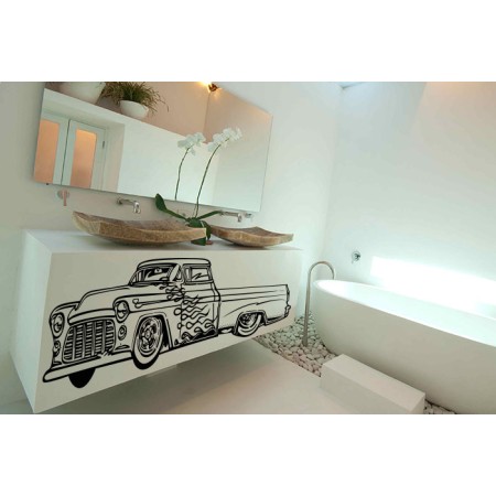 Régi kocsi felturbózva - Falmatrica / Faltetoválás