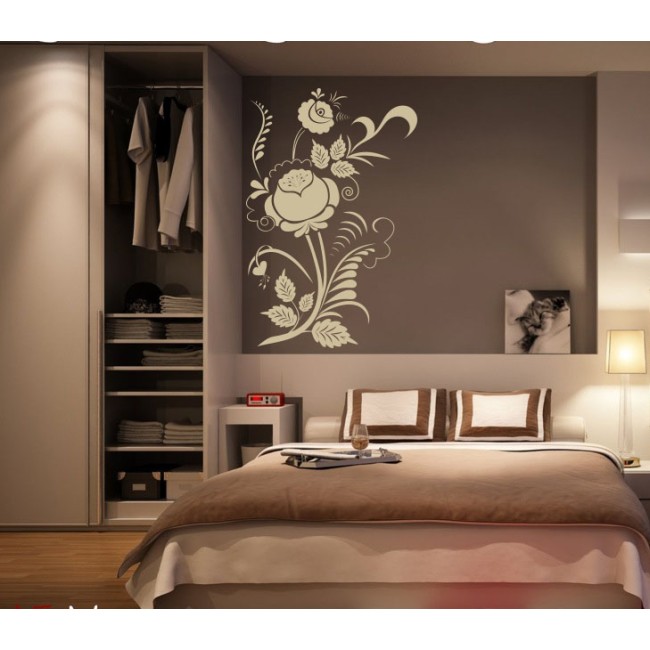 Díszítő virágminta - Falmatrica / Faltetoválás -