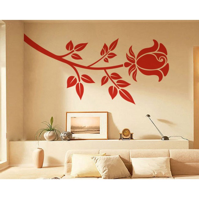 Egy szál rózsa - Falmatrica / Faltetoválás -