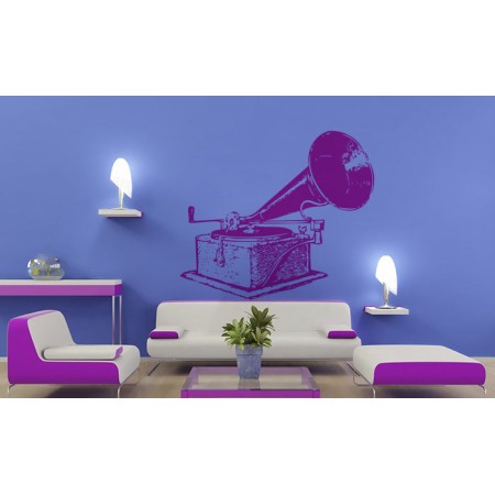 Régi idők gramofonja - Falmatrica / Faltetoválás