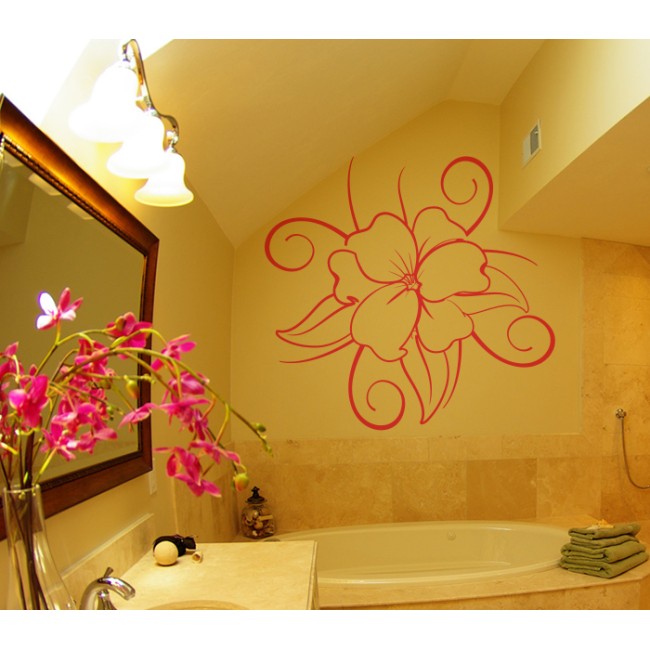 Szép virág - Falmatrica / Faltetoválás