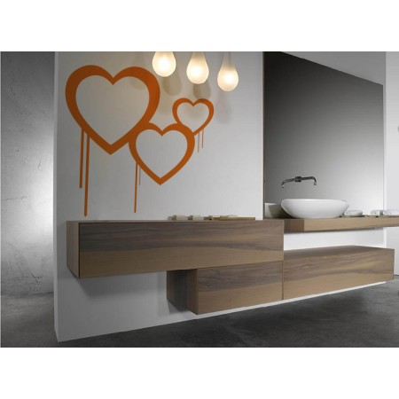 Szerelem szimbóluma - Falmatrica / Faltetoválás