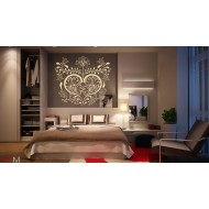 Stilizált tulipán és virágcsokor - Falmatrica / Faltetoválás